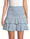 Allison New York Women's Smocked Floral Skirt In Blue Floral