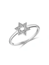 EFFY ENY WOMEN'S STERLING SILVER & DIAMOND STAR OF DAVID RING,0400013877111