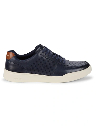 Cole Haan Men's Perforated Leather Sneakers In Peacoat