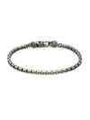 EFFY MEN'S BLACK RHODIUM-PLATED STERLING SILVER GREEK BOX CHAIN BRACELET,0400012604028