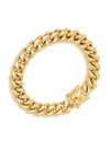 ANTHONY JACOBS MEN'S 18K GOLDPLATED STAINLESS STEEL CUBAN CHAIN BRACELET,0400014192321