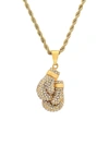 Anthony Jacobs Men's 18k Goldplated Stainless Steel & Simulated Diamond Pendant Necklace In Neutral