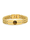 Anthony Jacobs Men's 18k Goldplated Stainless Steel & Simulated Diamond Double Wheat Link Bracelet In Neutral