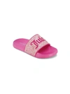 Juicy Couture Kids' Girl's Melrose Ave Glitter Slides In Pink