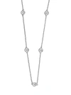 Saks Fifth Avenue Women's Diamond By Yard 14k White Gold, Rhodium-plated 14k Gold & Diamond Station Necklace In White Gold