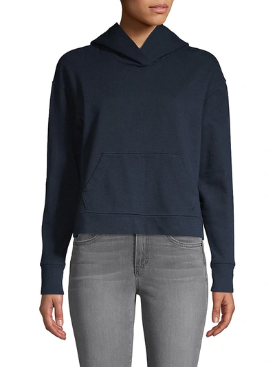James Perse Supima Cotton-jersey Hoodie In Artillery