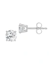 Saks Fifth Avenue Women's 14k White Gold, 14k Rhodium Plated Gold & 0.66 Tcw Diamond Solitaire Stud Earrings