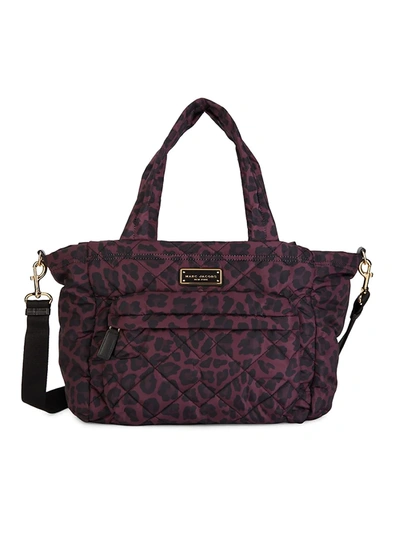 Marc Jacobs Women's Baby's Leopard-print Diaper Bag In Burgundy