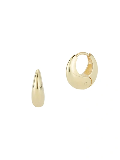 Chloe & Madison Women's 14k Goldplated Sterling Silver Chubby Huggies Earrings