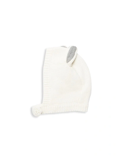 Stella Mccartney Babies' Knit Blend Cotton Hat W/ Ears In White