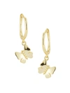 CHLOE & MADISON WOMEN'S 14K YELLOW GOLD VERMEIL BUTTERFLY HOOP-DROP EARRINGS,0400014247058