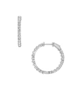 Badgley Mischka Women's 14k White Gold & 2 Tcw Lab Grown Diamond Hoop Earrings In White Gold