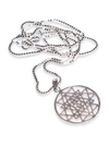 Jean Claude Dell Arte Sterling Silver Sri Yantra Mantra Pendant-on-chain In Silver