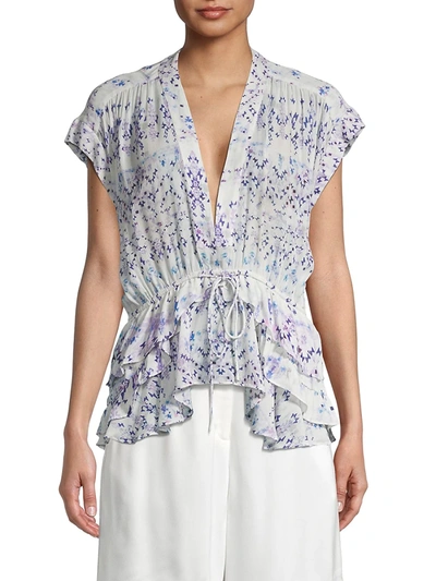 トップス iro IRO Vネック デニムトップ | ブルー | FARFETCH JP