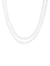 MASAKO WOMEN'S 14K YELLOW GOLD & DOUBLE ROW 7MM-8MM CULTURED AKOYA PEARL NECKLACE,0400013690149