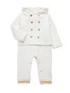 VERSACE BABY BOY'S TEXTURED JACKET & COVERALL 2-PIECE SET,0400013924085