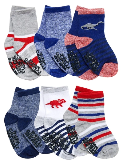 Capelli New York Baby Boy's & Little Boy's 6-pack Dino Socks In Neutral