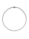 LAFONN WOMEN'S CLASSIC PLATINUM-PLATED STERLING SILVER & SIMULATED DIAMOND TENNIS NECKLACE,0400013955149