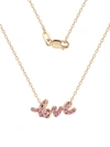 Saks Fifth Avenue Women's 14k Rose Gold & Pink Sapphire Love Pendant Necklace In Pink