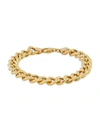 SAKS FIFTH AVENUE MADE IN ITALY MEN'S 18K GOLDPLATED STERLING SILVER GOS CURB-LINK CHAIN BRACELET,0400014012190