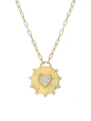 Gabi Rielle Women's Happy Me 14k Gold Vermeil & Crystal Heart & Disk Pendant Necklace In Gold