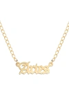 Gabi Rielle Women's Happy Me 14k Goldplated Sterling Silver Zodiac Gothic Script Necklace In Libra