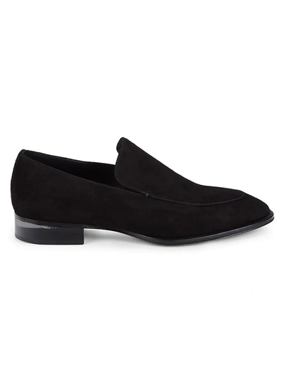 Giuseppe Zanotti Men's Suede Smoking Slippers In Nero