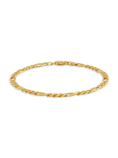 Saks Fifth Avenue Made In Italy Women's 18k Yellow Goldplated Sterling Silver Figaro Chain Bracelet