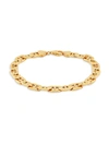 Saks Fifth Avenue Made In Italy Men's Gold Over Silver Mariner Chain Bracelet In Silver