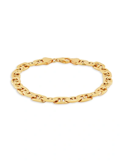 Saks Fifth Avenue Made In Italy Men's Gold Over Silver Mariner Chain Bracelet