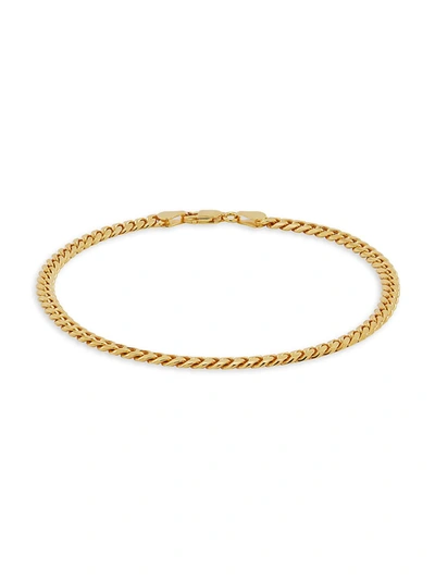 Saks Fifth Avenue Made In Italy Women's 18k Yellow Goldplated Sterling Silver Curb Chain Bracelet