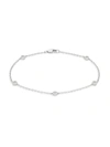 Effy Eny Women's Sterling Silver & 0.09 Tcw Diamond Bezel Station Bracelet In Silver
