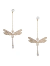 Eye Candy La Women's 18k Gold-plated & Cubic Zirconia Dragonfly Drop Earrings