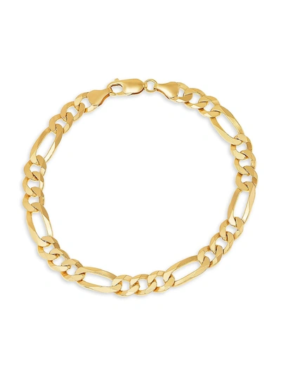 Saks Fifth Avenue Made In Italy Men's 18k Goldplated Sterling Silver Figaro Chain Bracelet