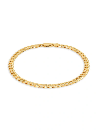 Saks Fifth Avenue Made In Italy Men's 18k Goldplated Sterling Silver Curb Chain Bracelet