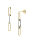 Nephora Women's 14k Two-tone Gold & 0.48 Tcw Diamond Paperclip Drop Earrings In Two Tone Gold
