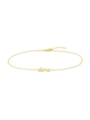 SAKS FIFTH AVENUE SAKS FIFTH AVENUE WOMEN'S LOVE 14K YELLOW GOLD ADJUSTABLE ANKLET,0400014291031