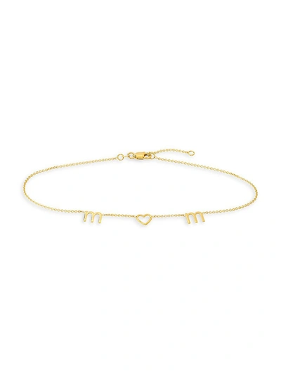 Saks Fifth Avenue Women's 14k Yellow Gold Mom Adjustable Anklet