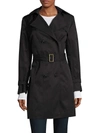Cole Haan Women's Double Breasted Hood Trench Coat In Dune