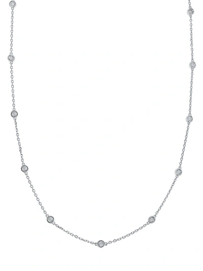 Effy Eny Women's Sterling Silver & 0.24 Tcw Diamond Station Necklace