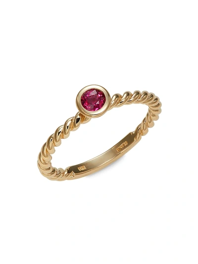 Effy Women's 14k Yellow Gold & Ruby Ring
