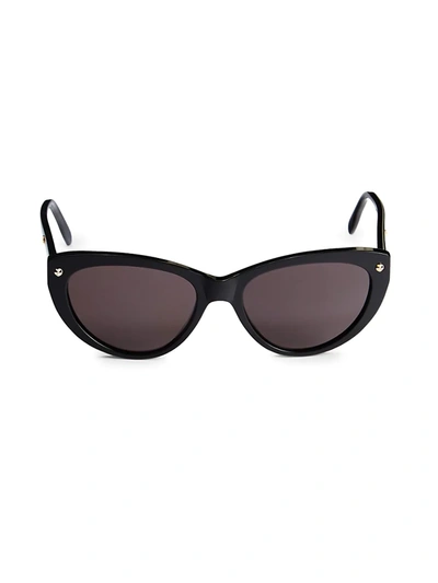 Alexander Mcqueen Women's 55mm Cat Eye Sunglasses In Black