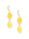 Kenneth Jay Lane Women's Goldtone & Resin Oval Beaded Drop Earrings In Neutral