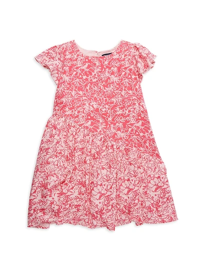 French Connection Kids' Little Girl's Floral Ruffle Dress In Neutral