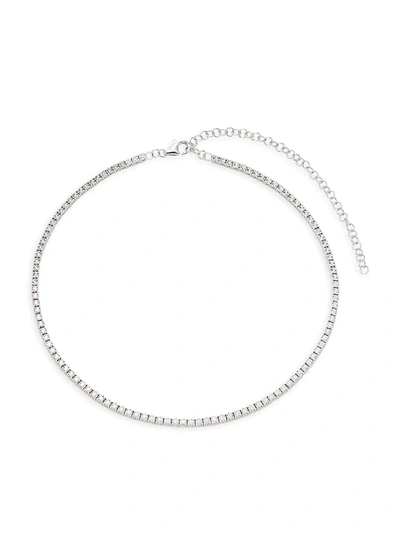 Saks Fifth Avenue Women's 14k White Gold & Diamond Tennis Necklace