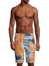 ROBERTO CAVALLI MEN'S TIE-DYE SWIM TRUNKS,0400014279952