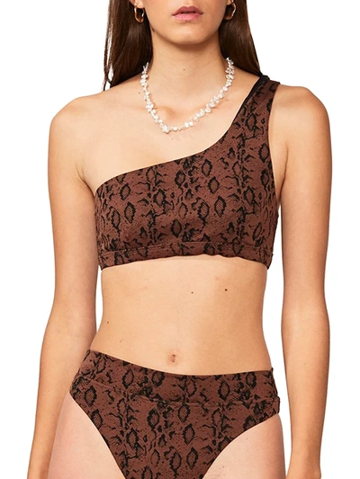 Suboo Women's Sophia One Shoulder Bikini Top In Brown