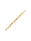 SAKS FIFTH AVENUE MADE IN ITALY MEN'S 14K YELLOW GOLD SOLID CURB CHAIN BRACELET,0400014526563
