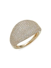 ADRIANA ORSINI WOMEN'S 18K GOLDPLATED STERLING SILVER & CUBIC ZIRCONIA RING,0400014365363