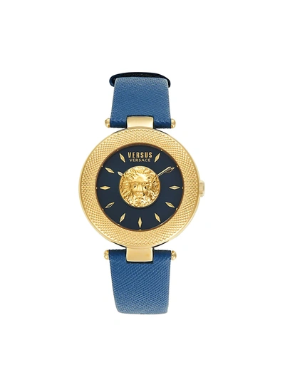 Versus Women's Stainless Steel & Leather Strap Watch In Blue